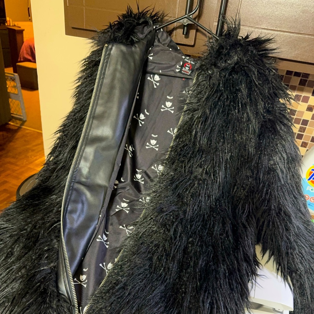 Dolls Kill Shaggy Faux Fur Coat - size. Small